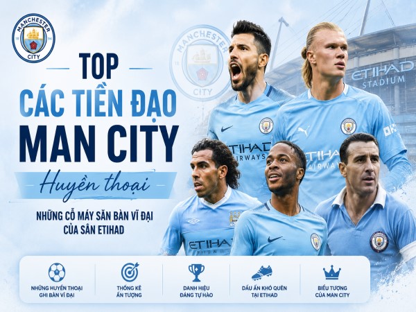 Top các tiền đạo Man City huyền thoại: Cỗ máy săn bàn