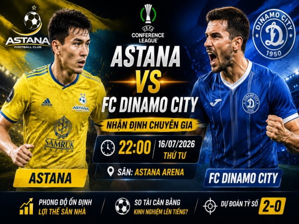 Astana vs FC Dinamo City nhận định, dự đoán trước trận đêm nay