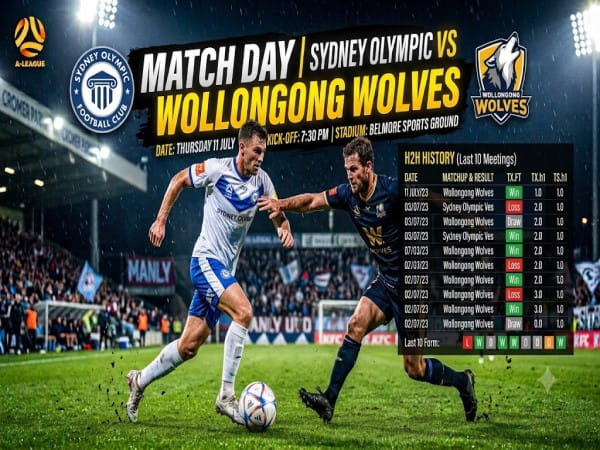 Đối đầu Sydney Olympic vs Wollongong Wolves