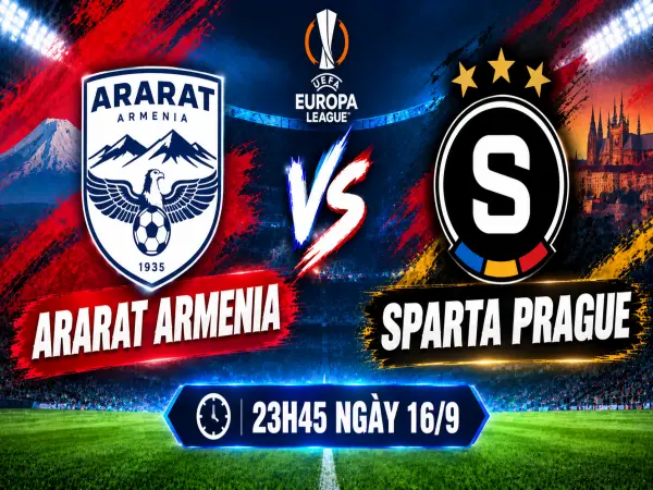 Nhận định Ararat Armenia vs Sparta Prague 23h45 ngày 16/9